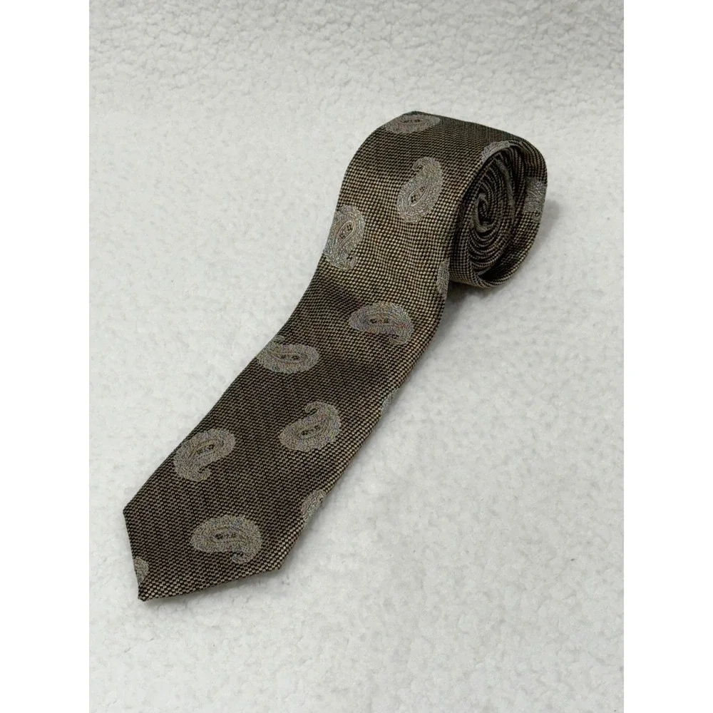 Jos A Banks Reserve Silk Cotton Paisley Pattern Necktie Men's Formal Tie
